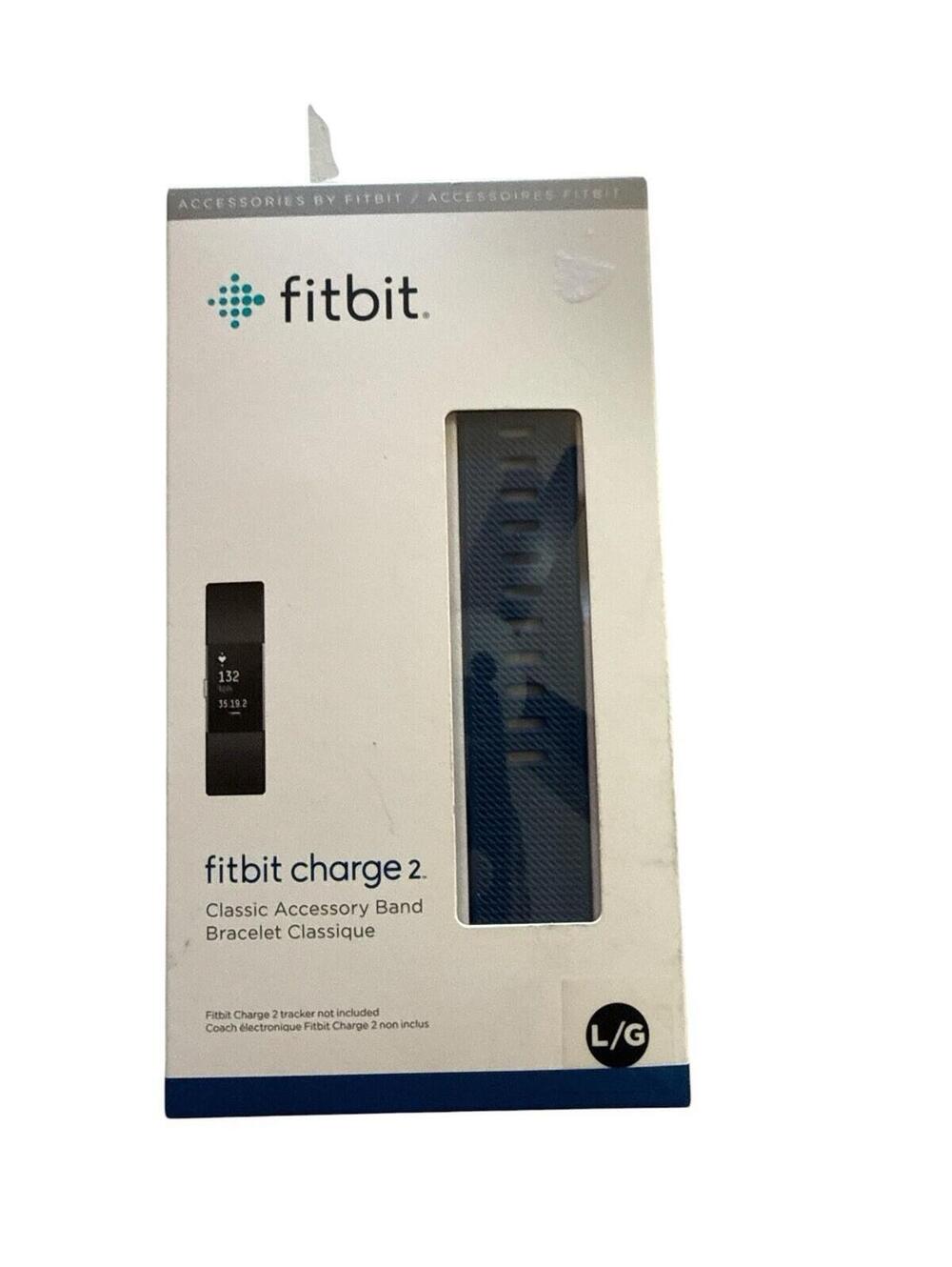 Authentic Fitbit Charge 2 Genuine Classic Accessory Band Blue Large LG Brand New
